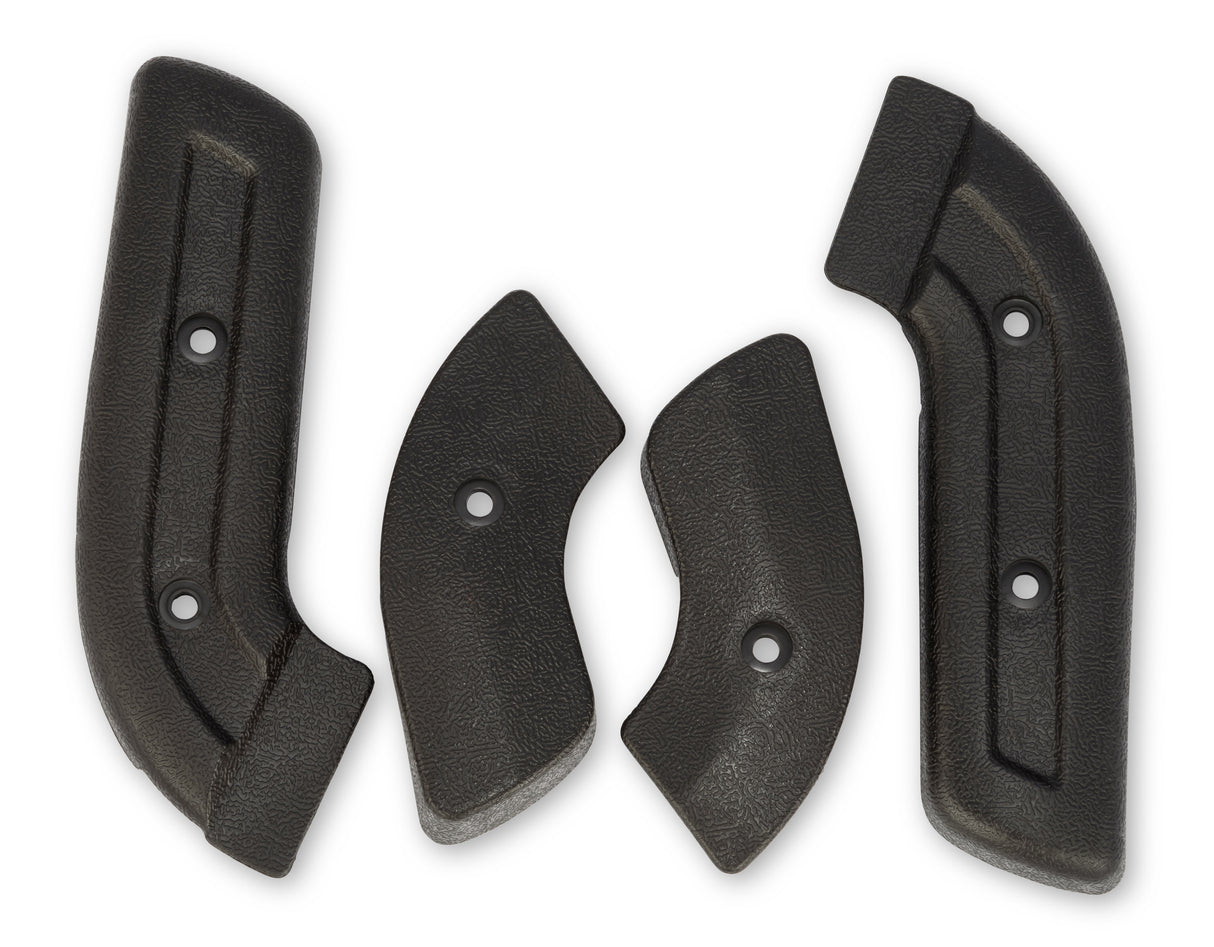 Scott Drake 67-77 Bronco Seat Hinge Covers, Black - C8TZ-656192-5B