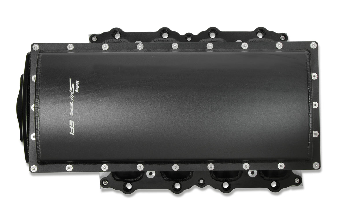 Holley 833152 Sniper EFI Fabricated Race Intake Manifold - 2011-14 Ford 5.0L Coyote - Black