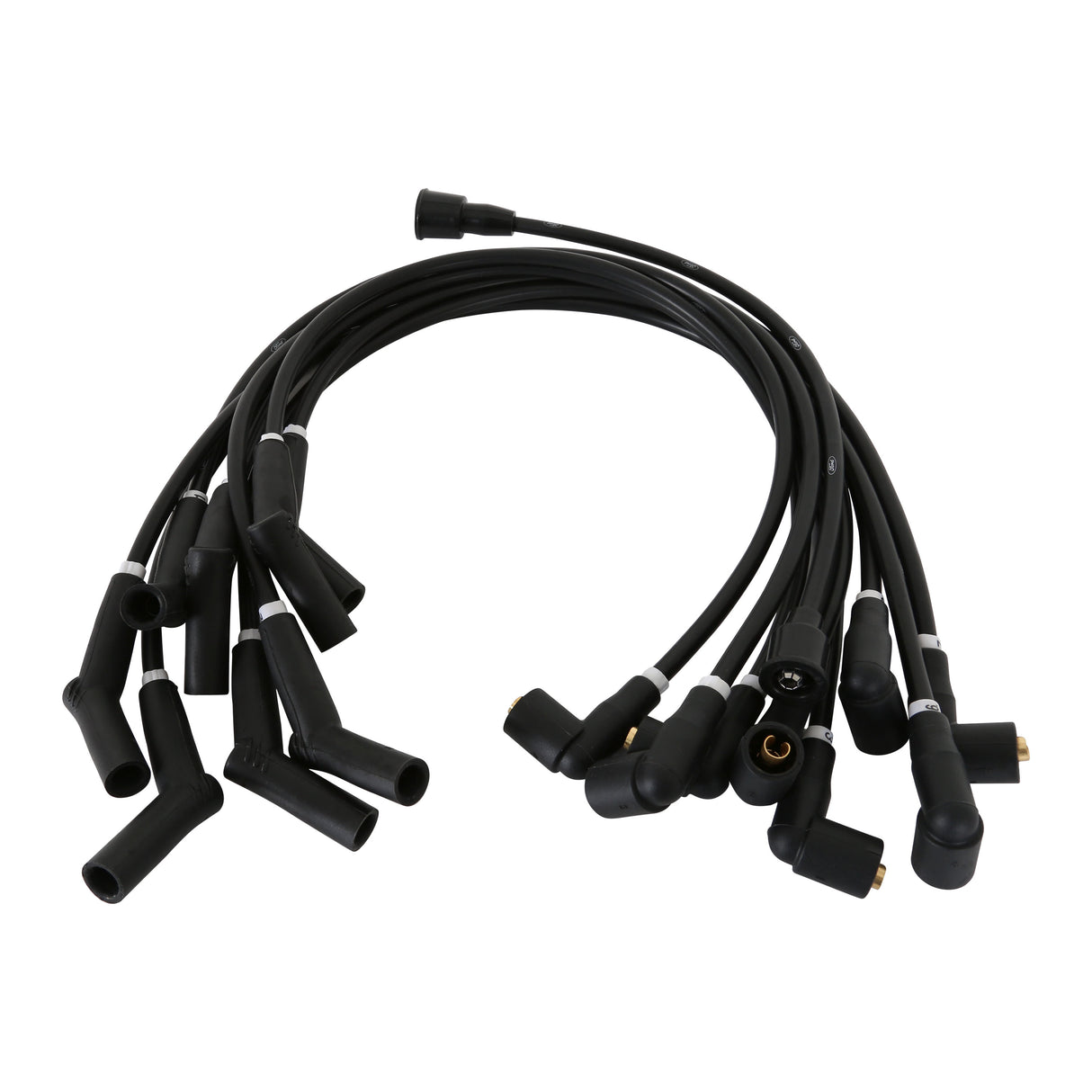 Scott Drake 8mm Ford Logo Ignition Wires Black - C5OZ-12259-BK8