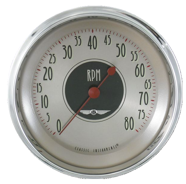 Classic Instruments All American Nickel 4 5/8" Tachometer - AN71SLC