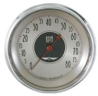 Classic Instruments All American Nickel 4-5/8" Tachometer Gauge - AN71SLC