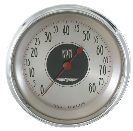 Classic Instruments All American Nickel 4 5/8" Tachometer - AN71SLC