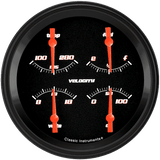 Classic Instruments Velocity Black 4 5/8" Quad - VS78BBLF
