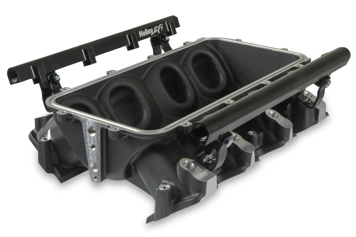 Holley 300-670BK Lo-Ram Manifold Base and Fuel Rails Single Fuel Injector GM LS3/L93