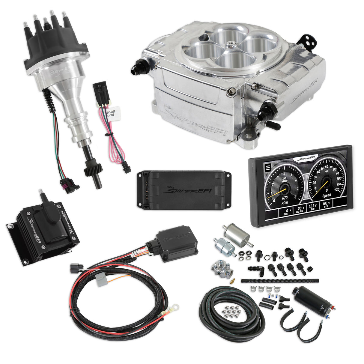 Holley 550-510-5PK-SBF Sniper 2 EFI Bundle with HyperSpark Ignition System
