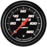 Classic Instruments Velocity Black 2-5/8" Outside Air Tempature Gauge - VS399BBLF