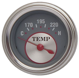 Classic Instruments Silver Series 2-1/8" Water Temperature Gauge - SS26SLC
