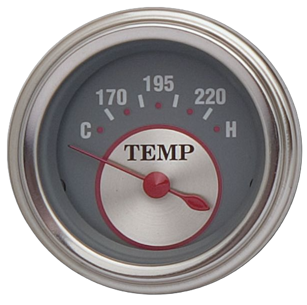Classic Instruments Silver Series 2-1/8" Water Temperature Gauge - SS26SLC