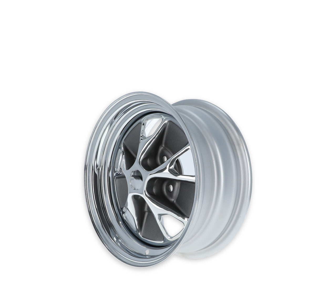 Scott Drake 14x6 Styled Steel Wheel Chrome/Charcoal - C5ZZ-1007-DR