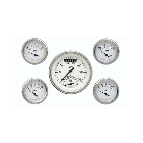 Classic Instruments White Hot Five Gauge Set - WH35SLF
