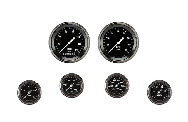 Classic Instruments Hot Rod Six Gauge Set 101 - HR101SLF