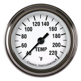 Classic Instruments White Hot 2 1/8" Stock Eliminator Temp. Gauge - WH129SLF