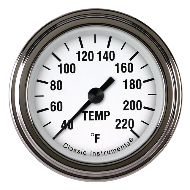 Classic Instruments White Hot 2 1/8" Stock Eliminator Temp. Gauge - WH129SLF