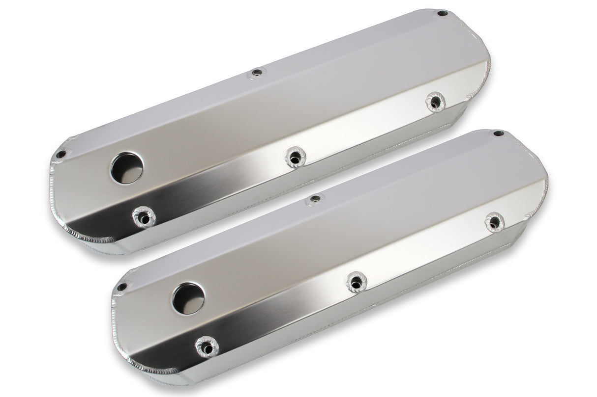 Mr Gasket Fabricated Aluminum Valve Covers - Silver - 6843G