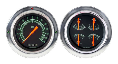 Classic Instruments 1954-55 G/Stock Chevy Truck 5" Speedo & Quad Gauge Set LS - CT54GS52-LS