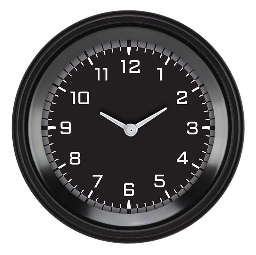 Classic Instruments AutoCross Gray 3 3/8" Clock - AX93GBLF