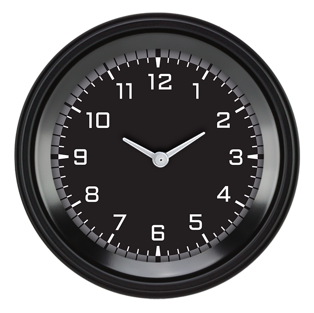 Classic Instruments AutoCross Gray 3 3/8" Clock - AX93GBLF