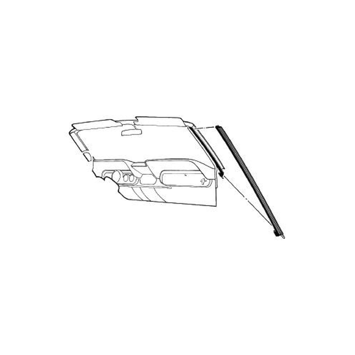 Scott Drake Convertible Pillar Seal - C5ZZ-7602626-7D