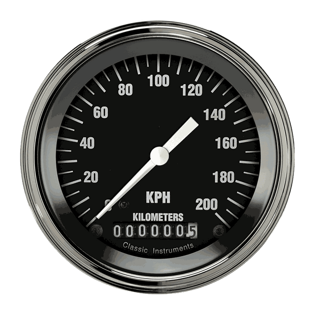 Classic Instruments HOT ROD 3IN SPEEDO 200 KPH - HR59SLC