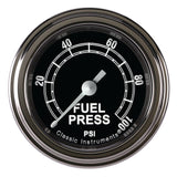 Classic Instruments Traditional 2-1/8" Fuel Pressure Gauge (100 PSI) - TR146SLF