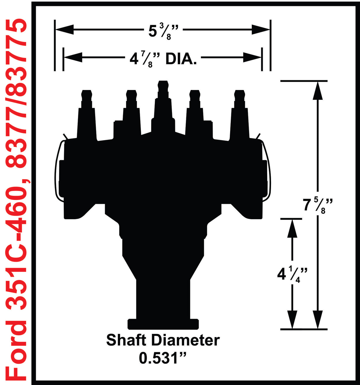 MSD Ford 351C – 460 Crank Trigger Distributor - 8377