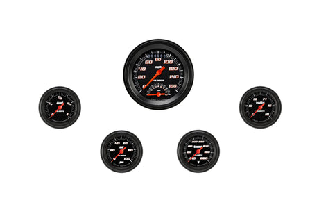 Classic Instruments Velocity Black Five Gauge Set 135 - VS135BBLF