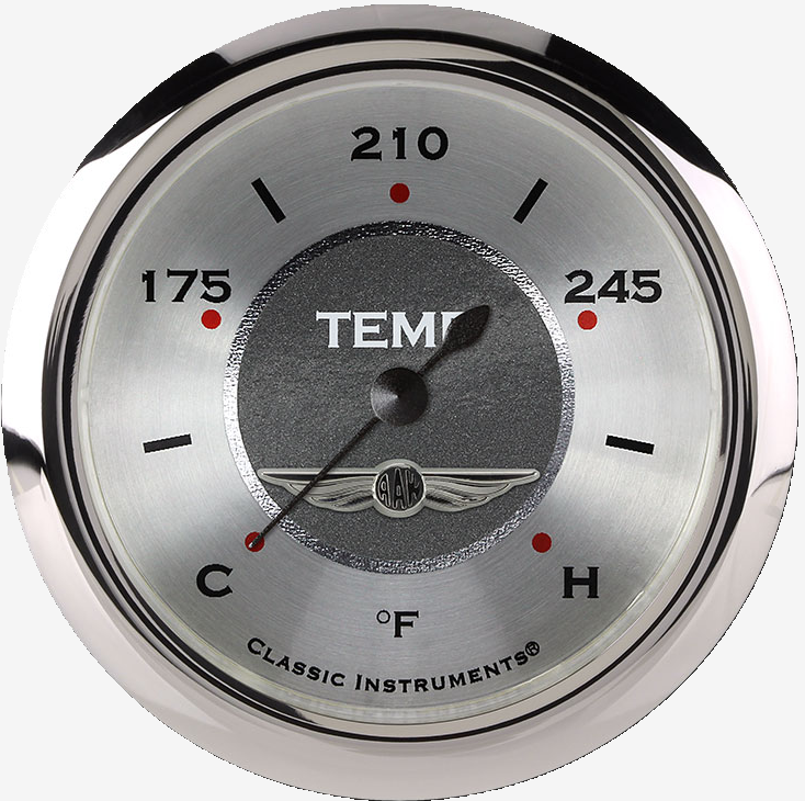 Classic Instruments All American 2 5/8" Full Sweep Water Temperature Gauge - AW326SRC-12