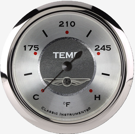 Classic Instruments All American 2 5/8" Full Sweep Water Temperature Gauge - AW326SRC-06