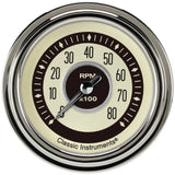 Classic Instruments Nostalgia VT 2-5/8" Tachometer Gauge - NT383SLC