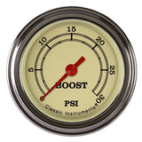 Classic Instruments Vintage 2-1/8" Boost Gauge (30 PSI) - VT142SLF