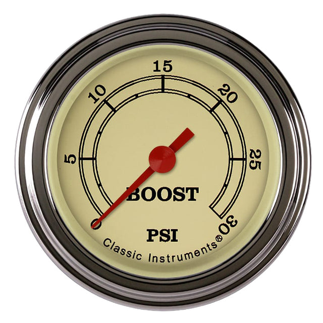 Classic Instruments Vintage 2-1/8" Boost Gauge (30 PSI) - VT142SLF