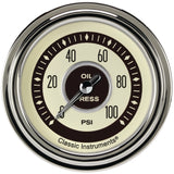 Classic Instruments Nostalgia VT 2-5/8" Oil Pressure Gauge - NT381SLC