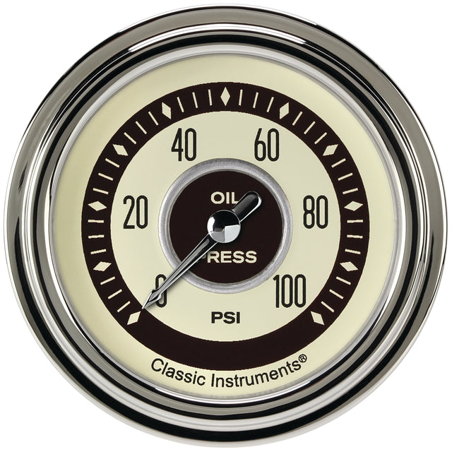 Classic Instruments Nostalgia VT 2-5/8" Oil Pressure Gauge - NT381SLC