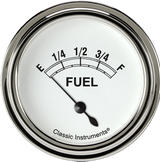 Classic Instruments Classic White 2-5/8" Fuel Level Gauge - CW209SLF