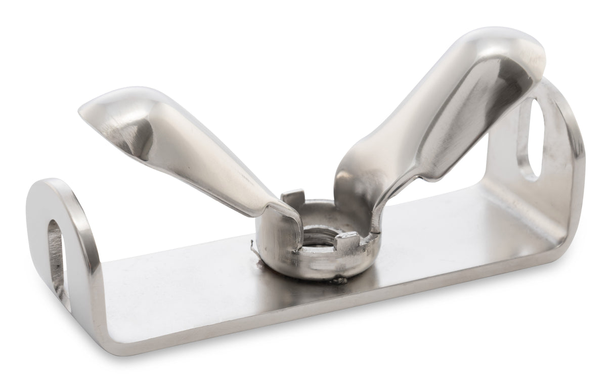 Scott Drake 66-77 Bronco Spare Tire Retainer Plate and Wing Nut Stainless Steel - C8TZ-1424-62-SK