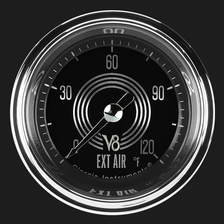 Classic Instruments V8 Speedster 2 1/8" Outside Air Temp. Gauge - V8SR199SHC