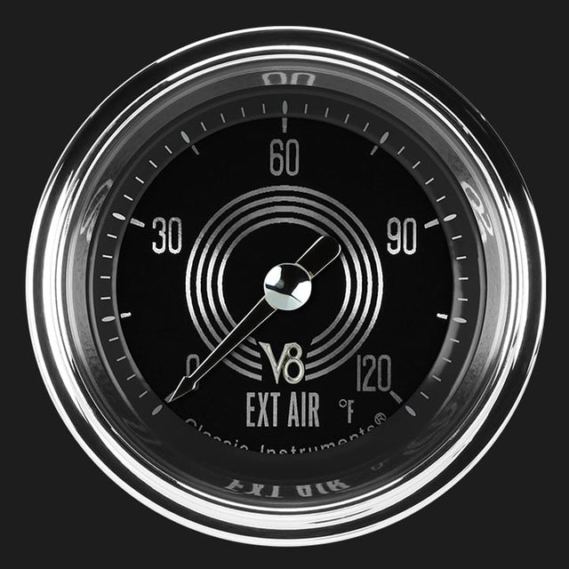Classic Instruments V8 Speedster 2 1/8" Outside Air Temp. Gauge - V8SR199SHC