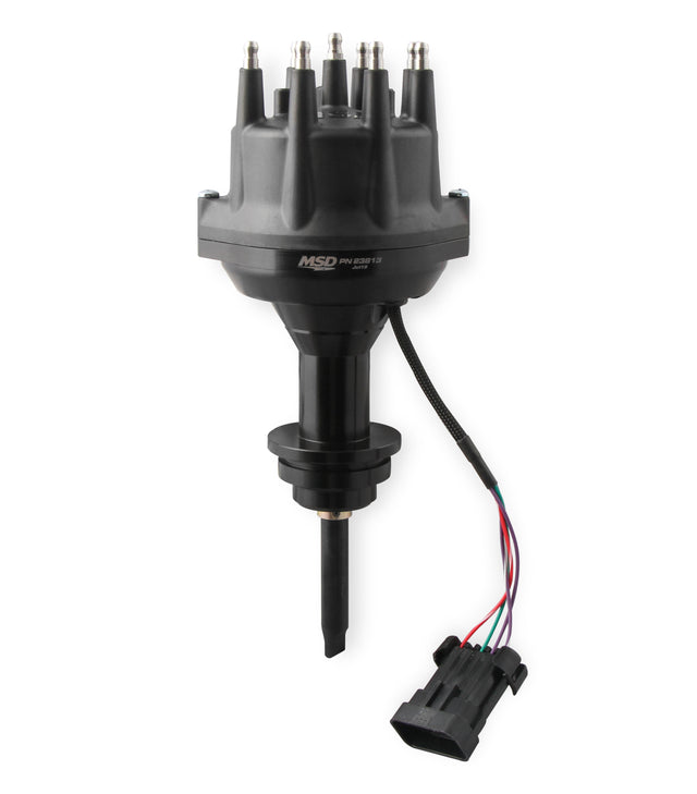 MSD Black, Chrysler 318-360 Dual Sync Distributor - 23813