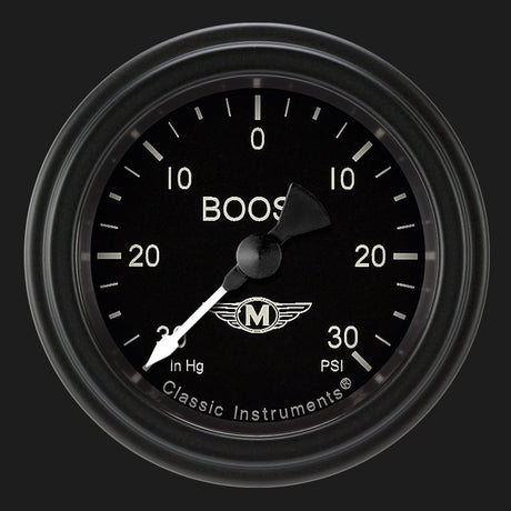 Classic Instruments Moal Bomber 2 1/8" Boost/Vac Gauge - MA141BLF