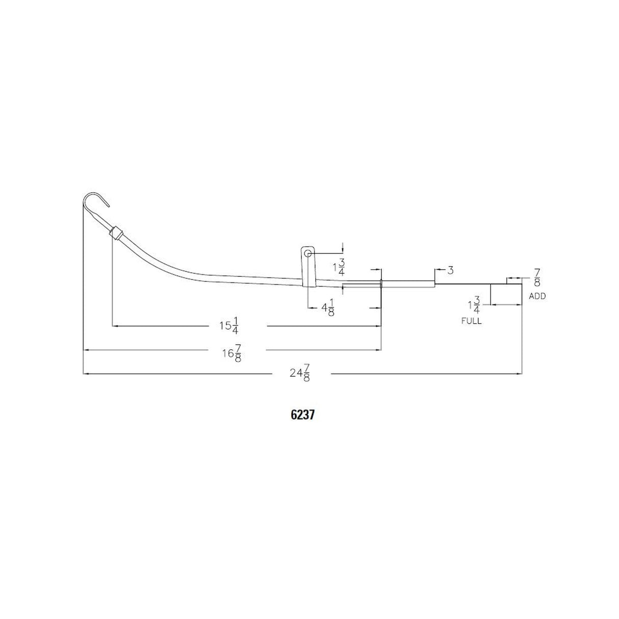 Mr Gasket Engine Oil Dipstick & Tube - Chrome - 6237