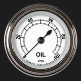 Classic Instruments Classic White 2 1/8" Oil Pressure Gauge - CW181SLF