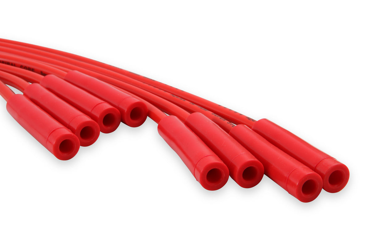ACCEL Spark Plug Wire Set - 8mm - Universal - Red Wire with Red Straight Boots - 5040R