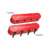 Holley 241-179 2-Piece "Chevrolet" Script Valve Cover - Gen III/IV LS - Gloss Red Machined
