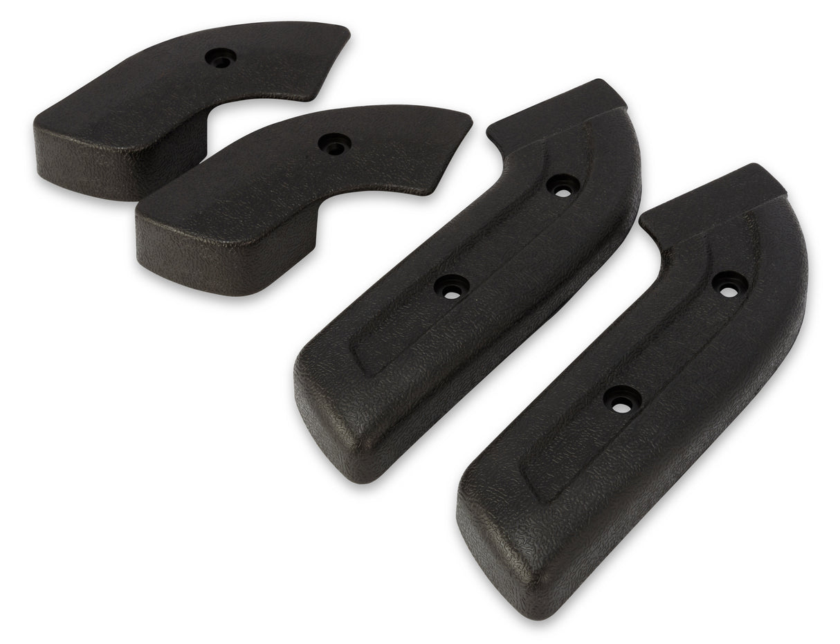 Scott Drake 67-77 Bronco Seat Hinge Covers, Black - C8TZ-656192-5B