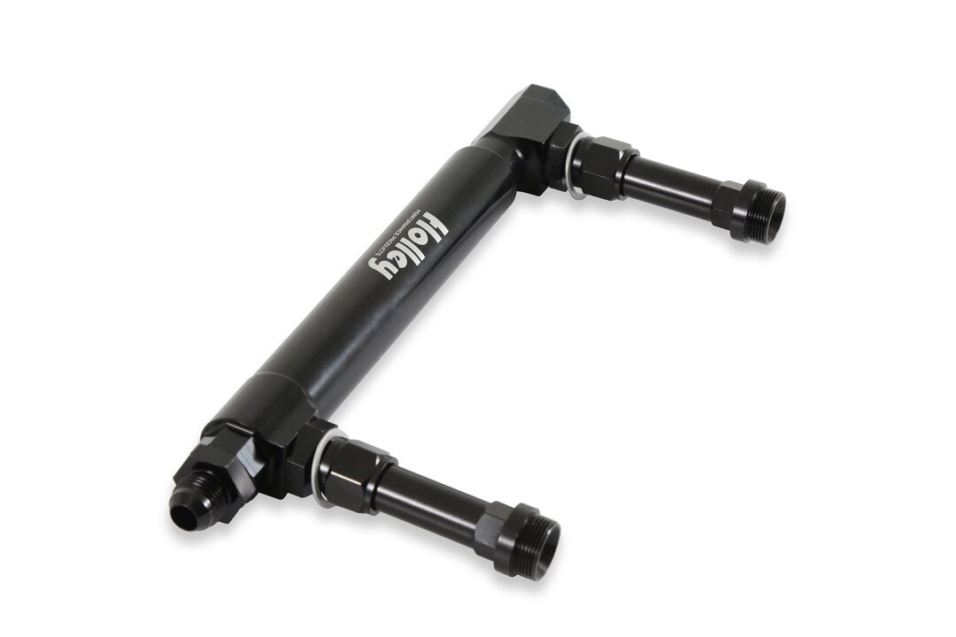 Holley 34-39 Black Anodized Adjustable Billet Fuel Line