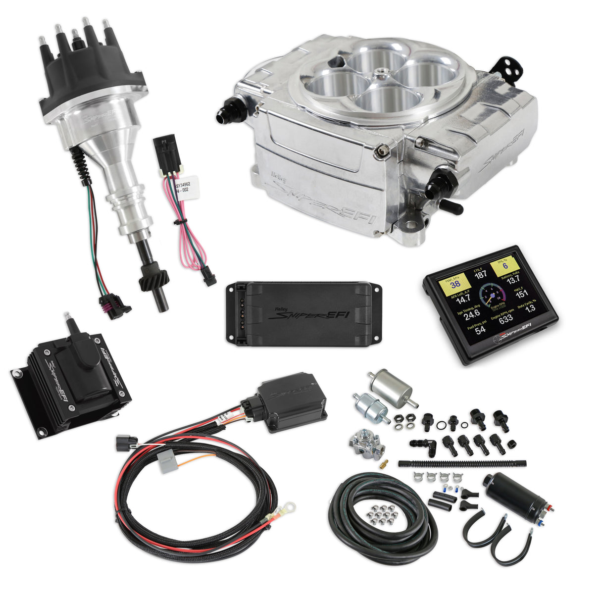 Holley 550-510-3PK-SBF Sniper 2 EFI Bundle with HyperSpark Ignition System