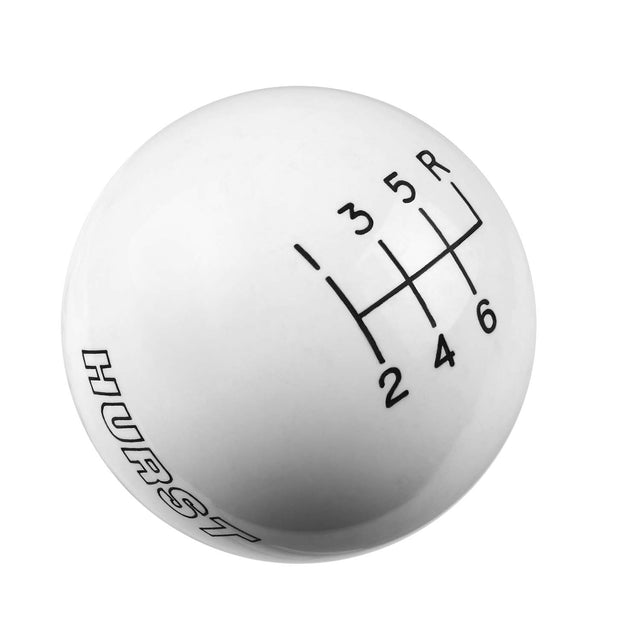 Hurst Shift Knob - 6-Speed - White - 1630056