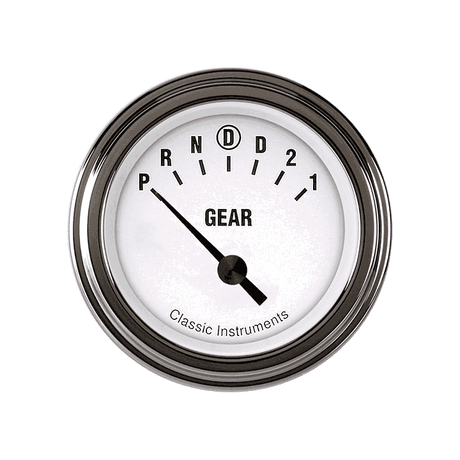 Classic Instruments White Hot 2 1/8" Gear Indicator - WH06SLF