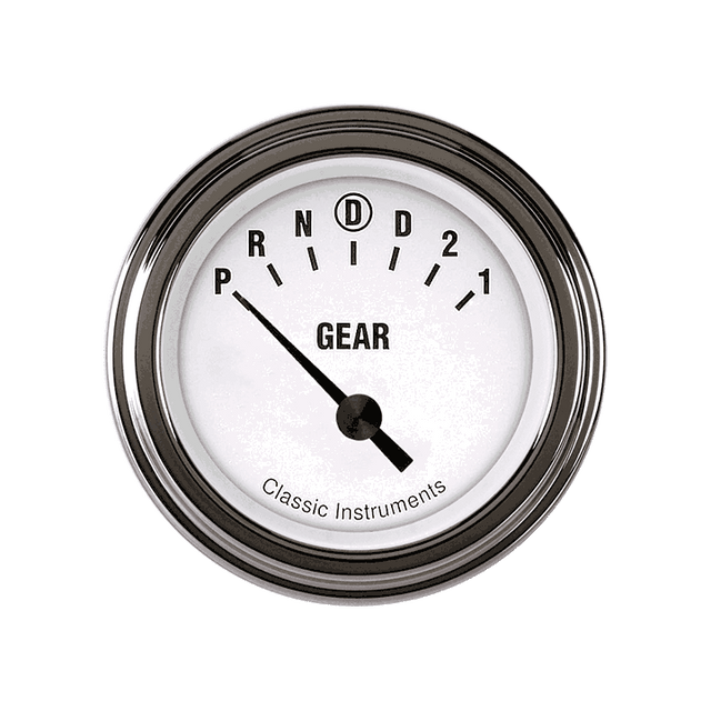 Classic Instruments White Hot 2 1/8" Gear Indicator - WH06SLF