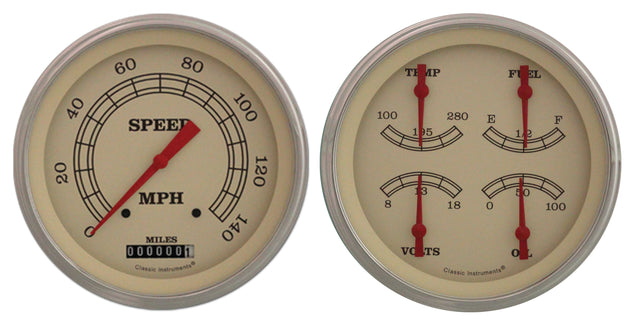 Classic Instruments VINTAGE 5IN SPEEDO & 5IN QUAD-GM - VT52SLC